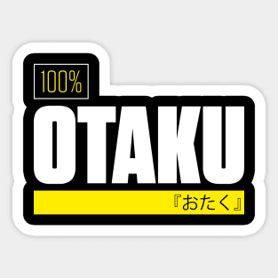 Otaku 100% – Yellow + White Sticker